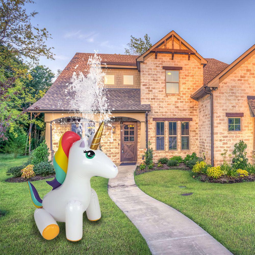Semprotan Air Bahan PVC Bentuk Hewan Unicorn Untuk Taman Rumah