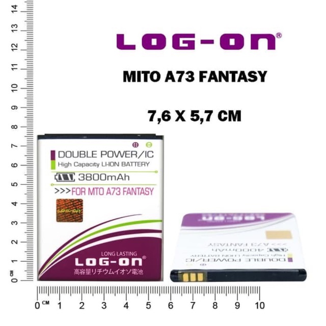 BATERAI MITO A73 - FANTASY FLY - BA00118 - LOG ON DOUBLE POWER BATTERY