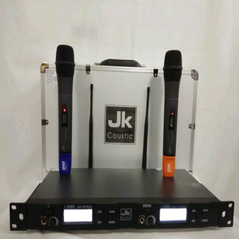 MIC WIRELESS JK COUSTIC JU-7070LX ORIGINAL MIC PEGANG-PEGANG