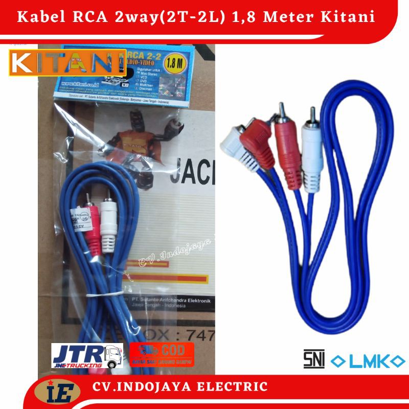 Kabel RCA Audio ( 2 to 2 ) Kitani 1,8 Meter