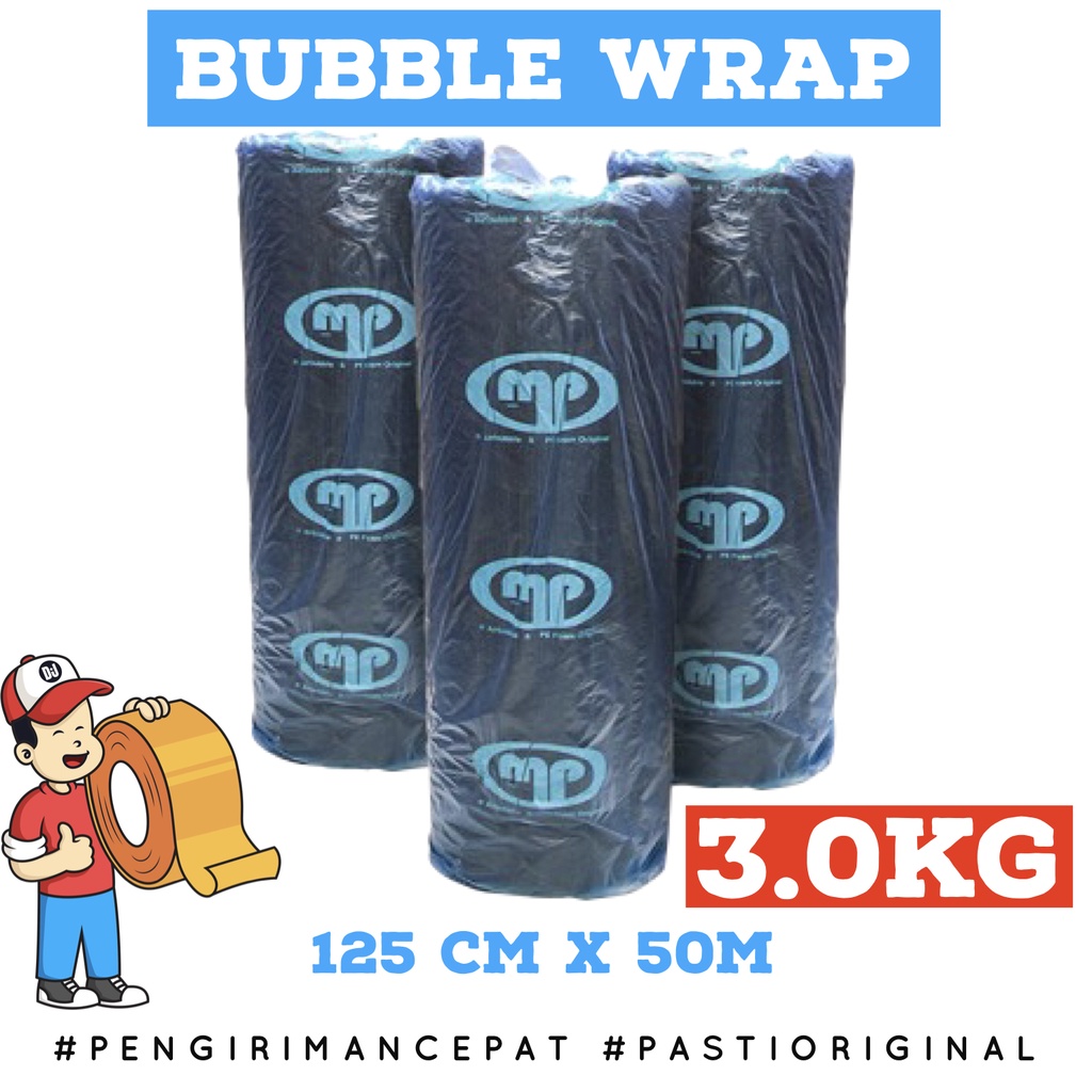 

HJK Bubble Wrap HITAM MP MuliaPack 125cm x 50M 3 KG PER 1 ROL