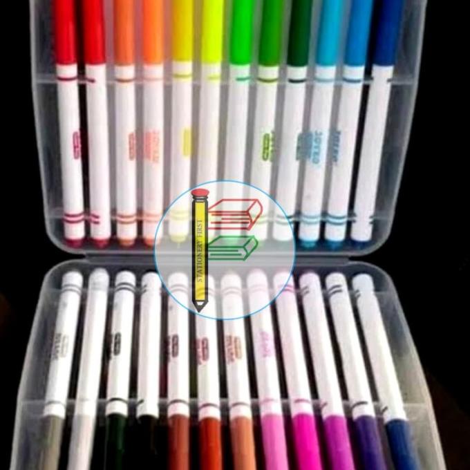 

PERALATAN MENGGAMBAR SPIDOL WARNA JOYKO CLP-05 WASHABLE COLOR SPIDOL 24 WARNA PER SET PERALATAN