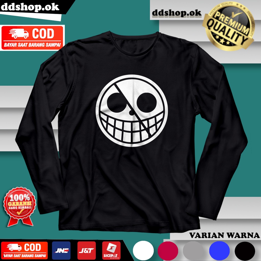 baju kaos lengan panjang pria wanita DOFLAMINGO cotton combed 30s