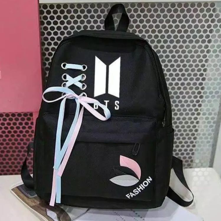 Super's cepath Tas Ransel Anak Sekolah Perempuan Cewek Remaja BTS KPOP BT21 Kekinian 2020 Murah J62J