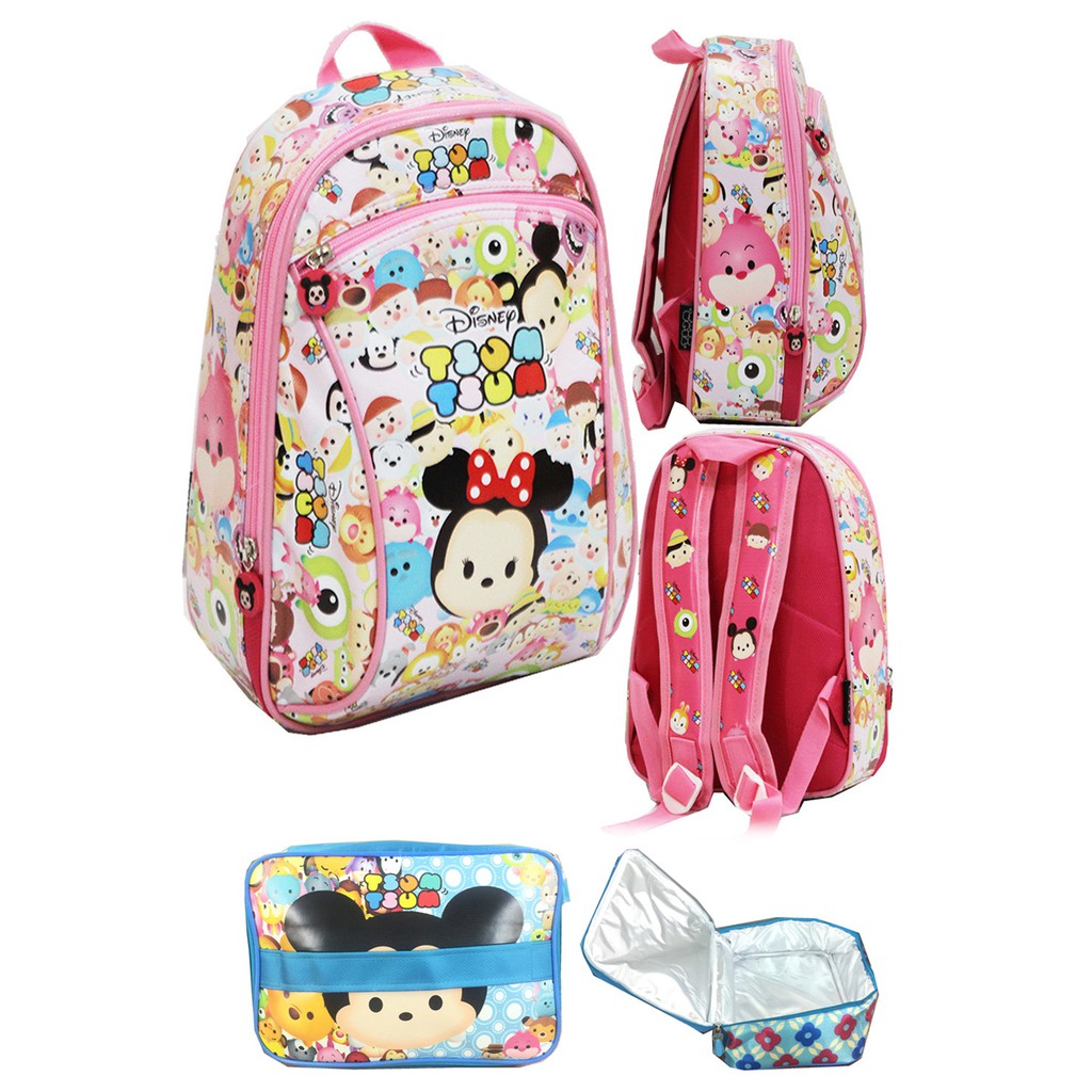 Tas Ransel Sekolah Anak PG tikus mouse pink t svm Ful Motif  LB - Pink