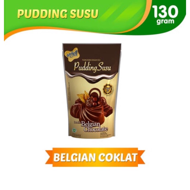 Nutrijell Pudding Susu Belgian Chocolate 130gr Puding Coklat