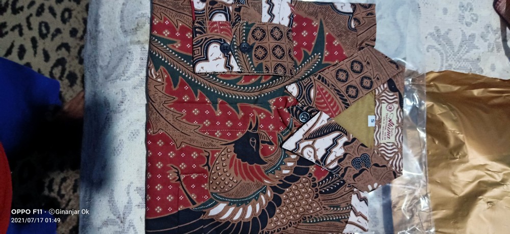 Batik Alisan Pria Premium Kemeja Lengan Panjang Asli Solo Batik Aluna Pcw 011