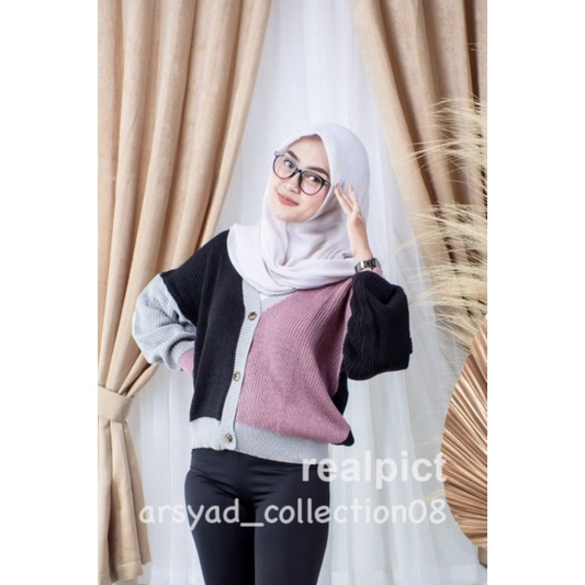 cardigan rajut twist | cardigan oversize jumbo outwear outer combo mix