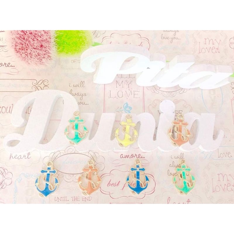 Manik charm bandul liontin gantungan kalung gelang motif jangkar