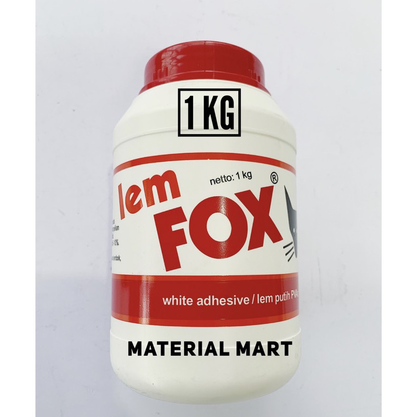 Lem Fox Putih 1000 gr | Lem Putih PVAC | Lem Kertas 1000Gr | Lem Kayu | Material Mart