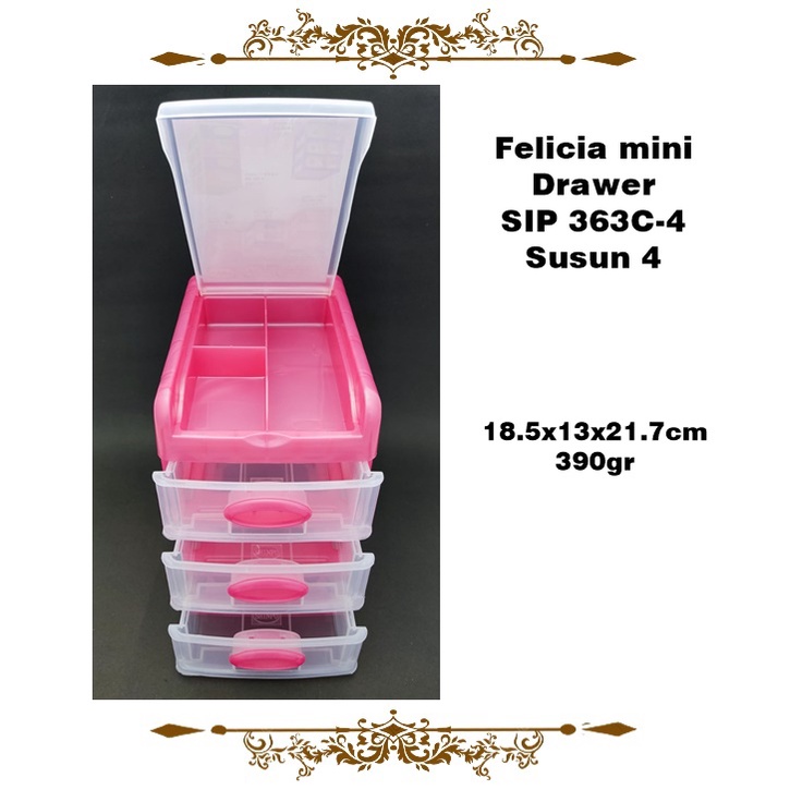 Rak Laci/MIni Drawer Felicia SIP 363C-4 Susun 4