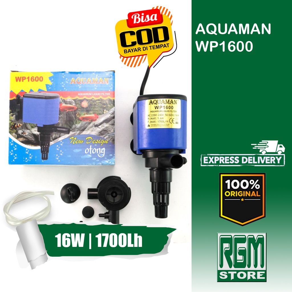 AQUAMAN wp1600 wp 1600 mesin pompa celup aquarium aquascape murah