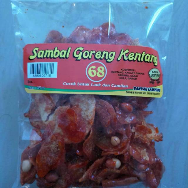 

Sambal goreng keripik kentang pedas manis balado kering crispy kriuk garing krezz bungkus plastik 150g pedes kombinasi gula sambel cabai khas bandar lampung mix campur kacang tanah goreng renyah covok unt lauk oleh oleh enak dimakan dengan nasi