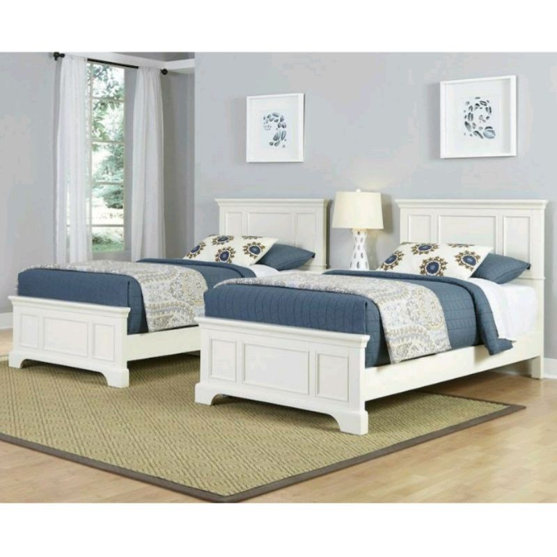 Tempat tidur minimalis duco putih, ranjang dipan 120x200