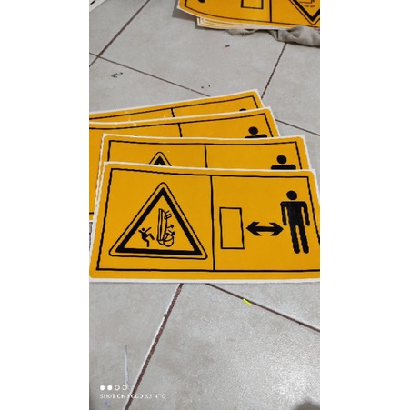 stiker logo area baket alat berat beko