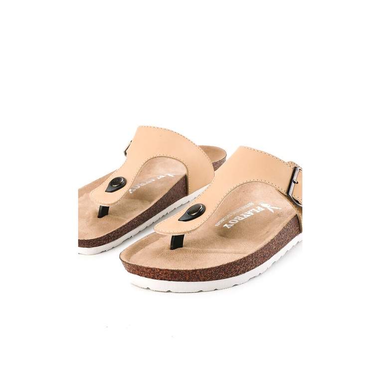 SANDAL JEPIT PLAYBOY WANITA ORIGINAL CASUAL BRANDED ASLI COKLAT PLW03