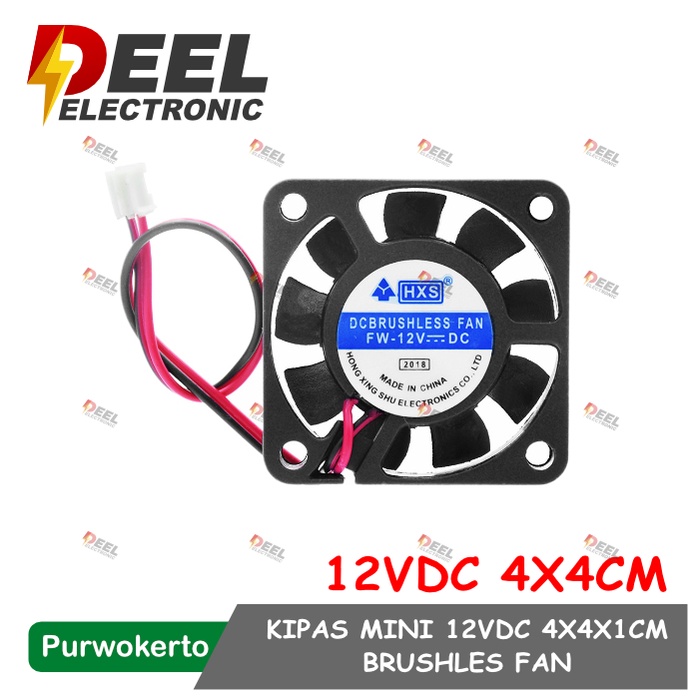 KIPAS DC 12V 4X4CM MINI COOLING FAN BRUSHLESS 4CM MINI FAN 12VDC