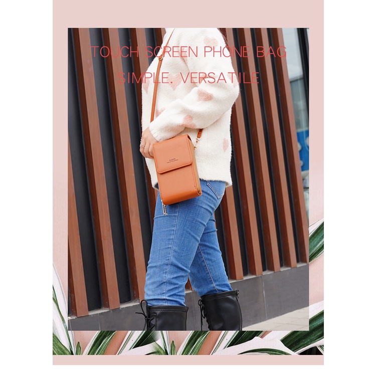 Tas Selempang Kulit Wanita Dompet Hp Touchscreen Multifungsi Tas Mini Cewek FY / ORI FOREVER YOUNG / Tas Bahu / 9065