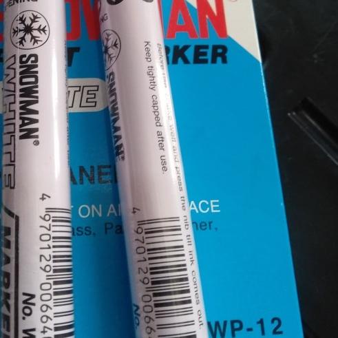 

✥ SPIDOL SNOWMAN MARKER PERMANEN WHITE isi 12 ☋