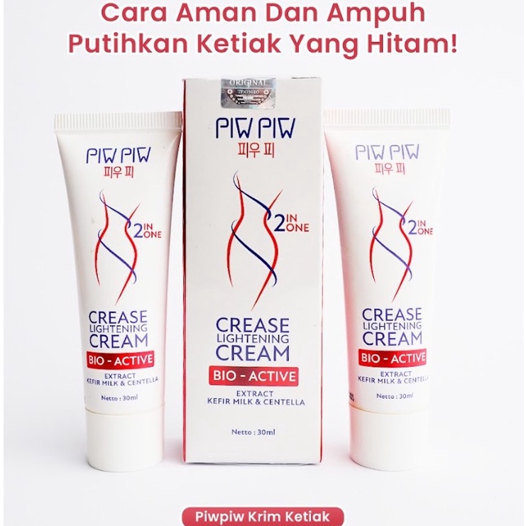 Piw Piw Crease Krim Pemutih Ketiak Siku Lutut dan Selangkangan Piw Piw Lighteing Cream