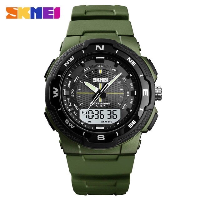 Jam Tangan Pria / SKMEI AD 1454 Rubber Men LED / Jam Tangan Analog Digital / SKMEI 1454