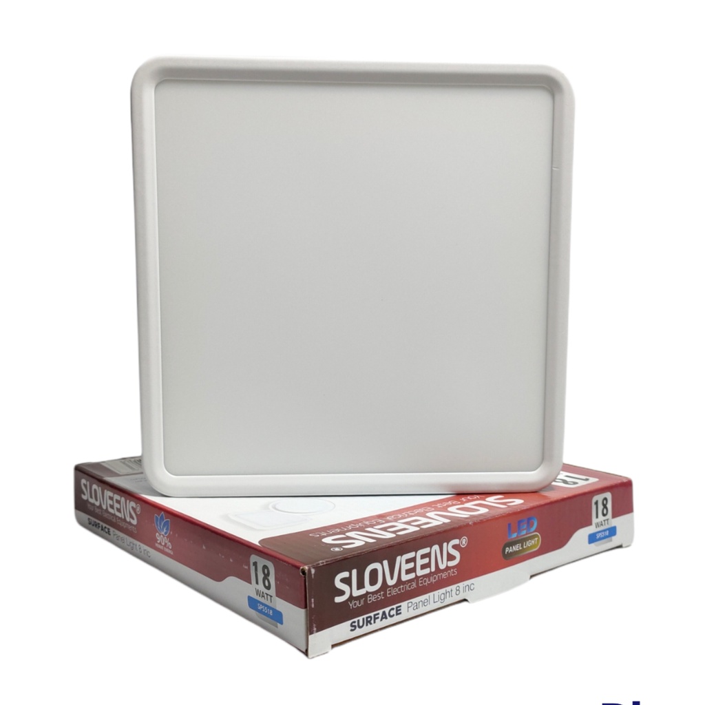 Sloveens Surface LED Panel Light Segi / LED Downlight Segi 18 Watt - Cahaya Putih &amp; Warm White