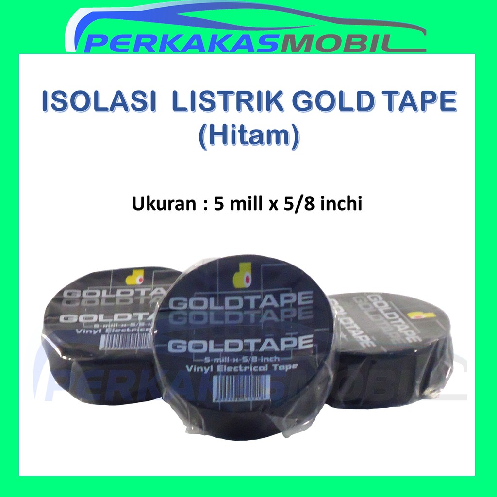 

Gold Tape Isolasi listrik atau selotip kabel listrik hitam atau Black Vinyl Electrical Tape