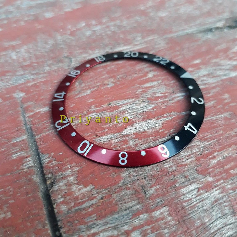 Ring bezel insert Jam Rolex gmt black red ring jam tangan rolex gmt