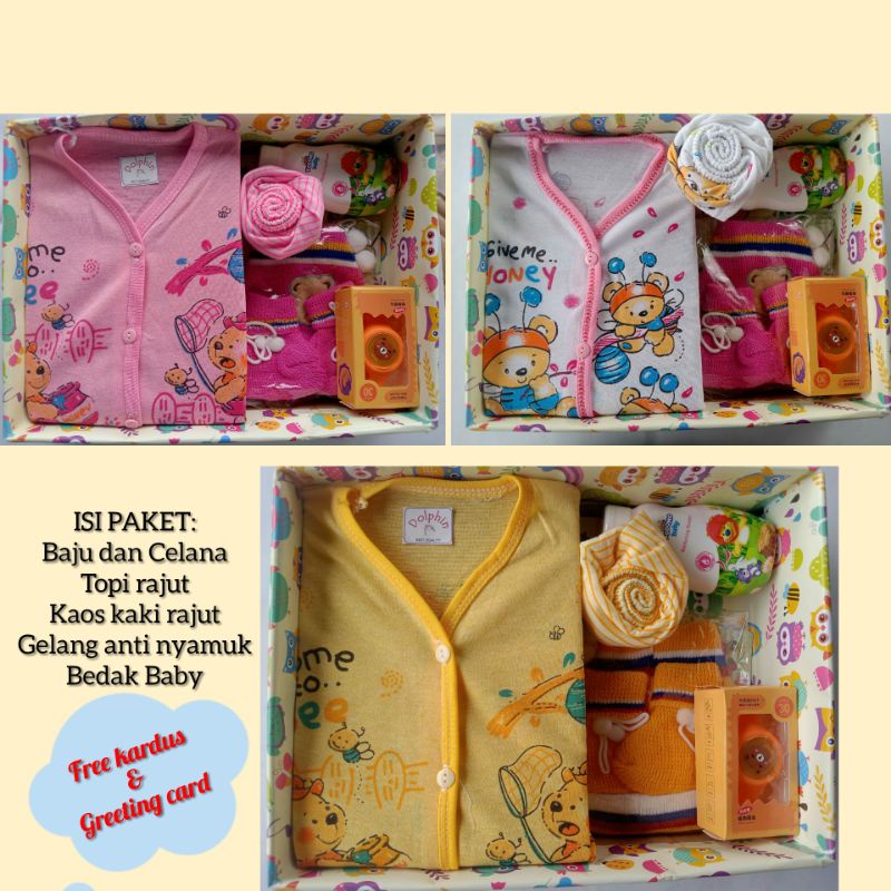 Kado bayi baru lahir/parsel sambang bayi - COWOK- ready sesuai gambar.-Newborn girl