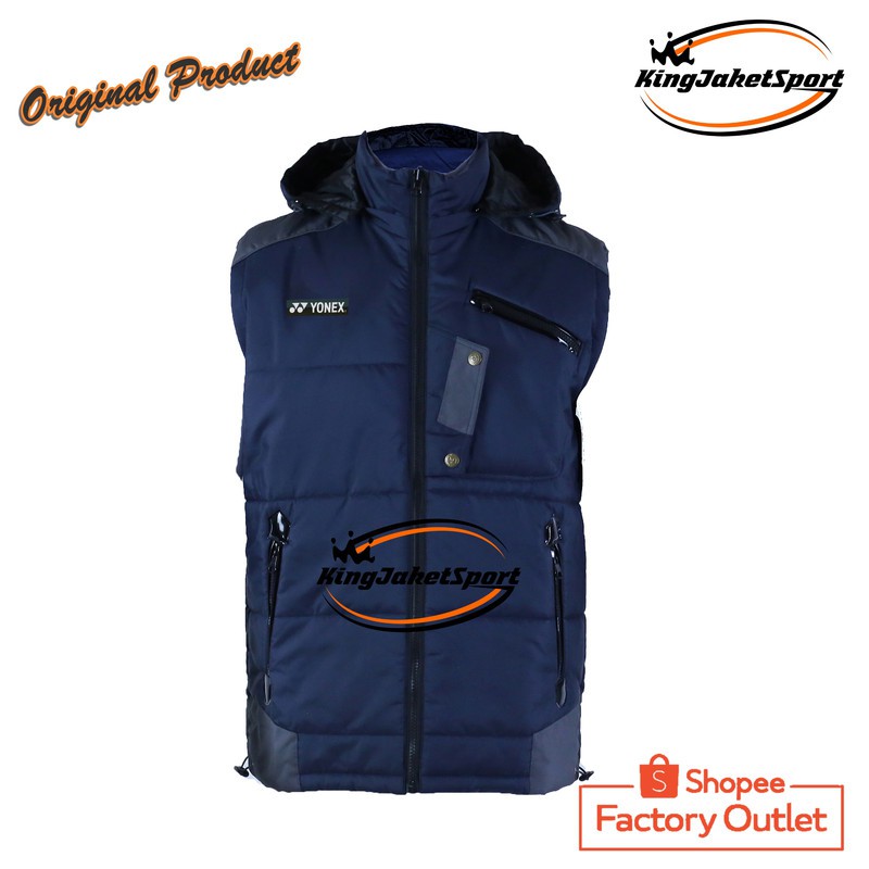 Rompi Pria Yonek Vest Musim Dingin Rompi Bulu Tangkis Rompi Tebal Biker