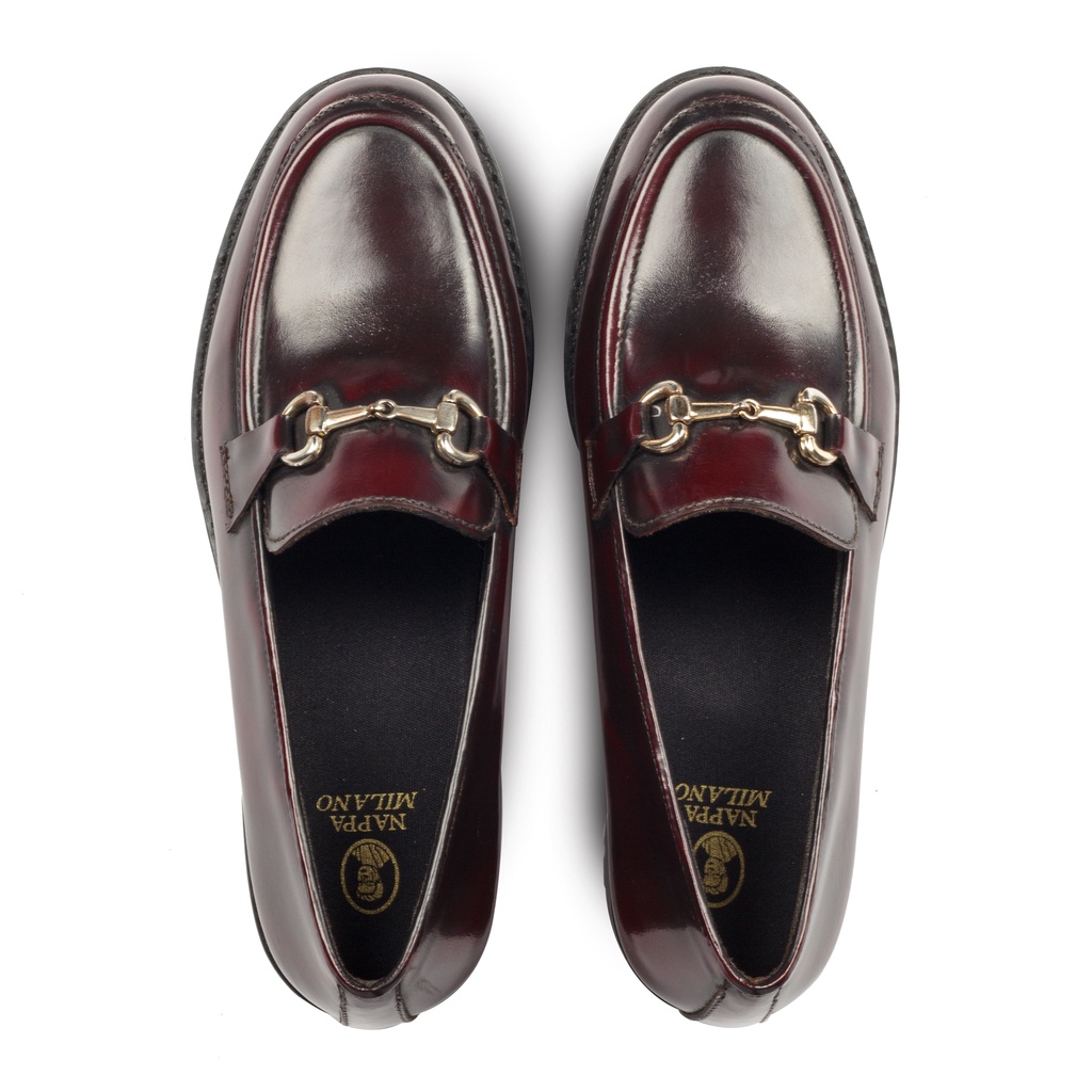 Pam Buckle Maroon - Nappa Milano - Sepatu Wanita