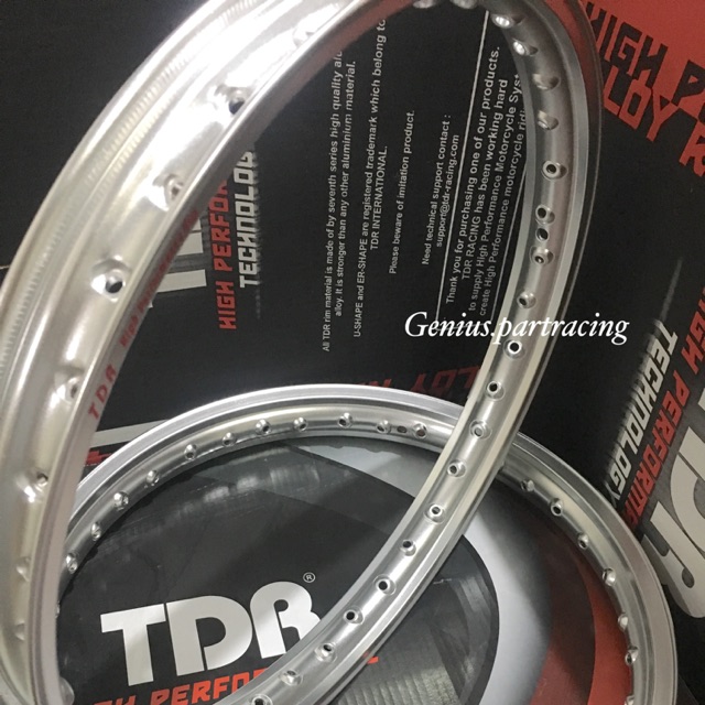 VELG TDR ER SHAPE 1 SET (140/160) WARNA SILVER ORIGINAL TDR