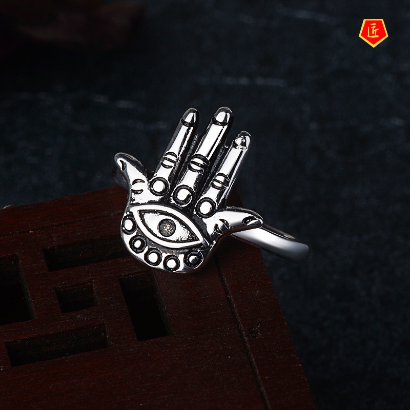 [Ready Stock]Retro Creative Lucky Eyes Palm Ring