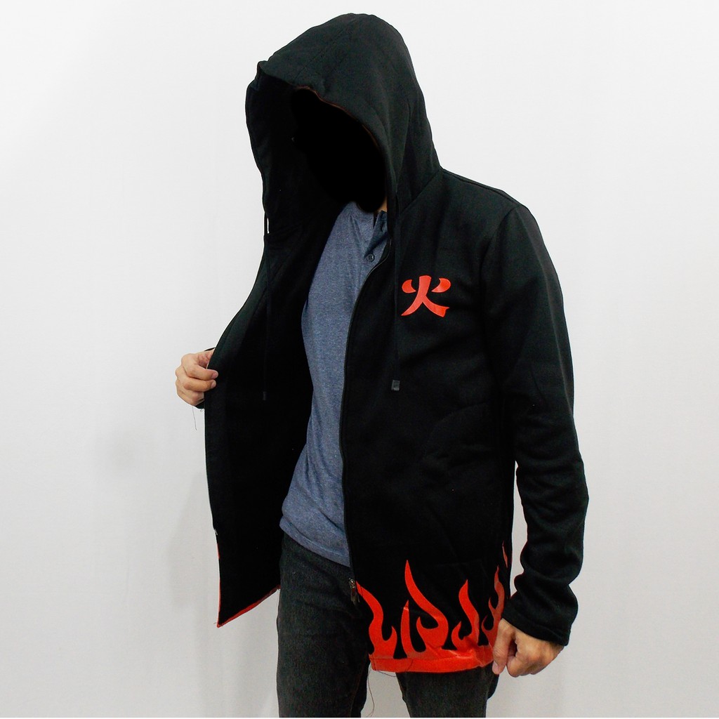 JUBAH YONDAIME HOKAGE HITAM - JUBAH NARUTO THE LAST HOKAGE KONOHA - JAKET NARUTO YONDAIME HOKAGE 01