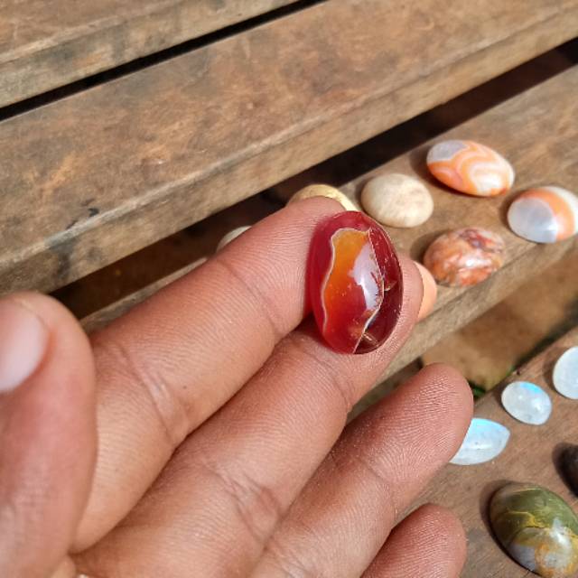 Batu akik langka unik motif burung alami natural