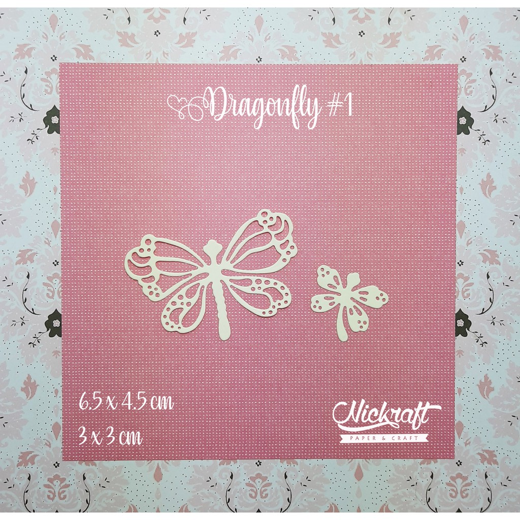 

DRAGONFLY #1 (DOOHICKEY) - Bahan Scrapbook Capung Kupu Kertas