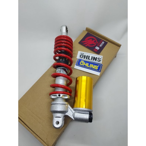 Shockbreaker Belakang Matic Beat Mio Scoopy 310MM Merah Tabung Bawah Free Stiker Olins - Shock Tabung Bawah Matic Mio Beat Scoopy