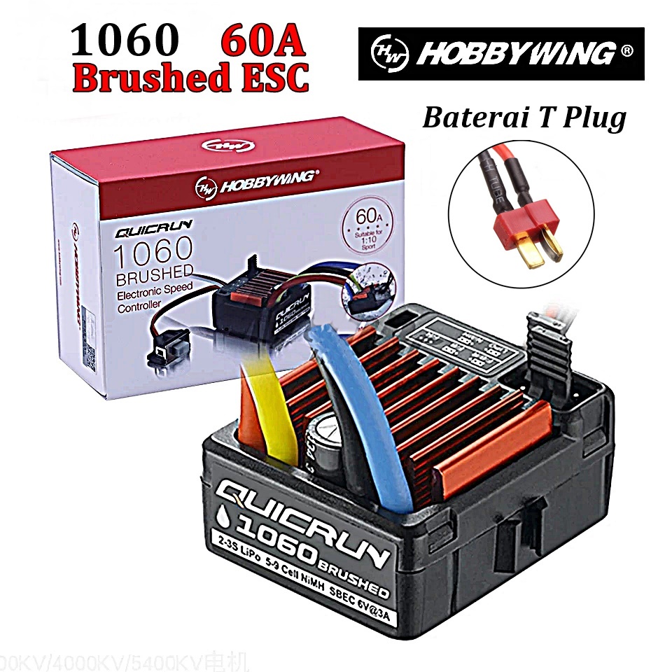 ESC Original Quicrun WP1060 Waterproof untuk RC Adventure Wltoys HSP Traxxass