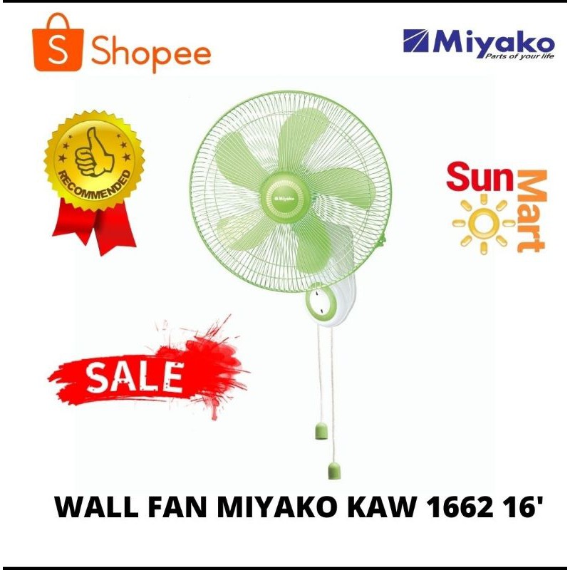 JAMIN HARGA TERMURAH!! Kipas angin Miyako 1662 16 inch Kipas angin dinding bertali