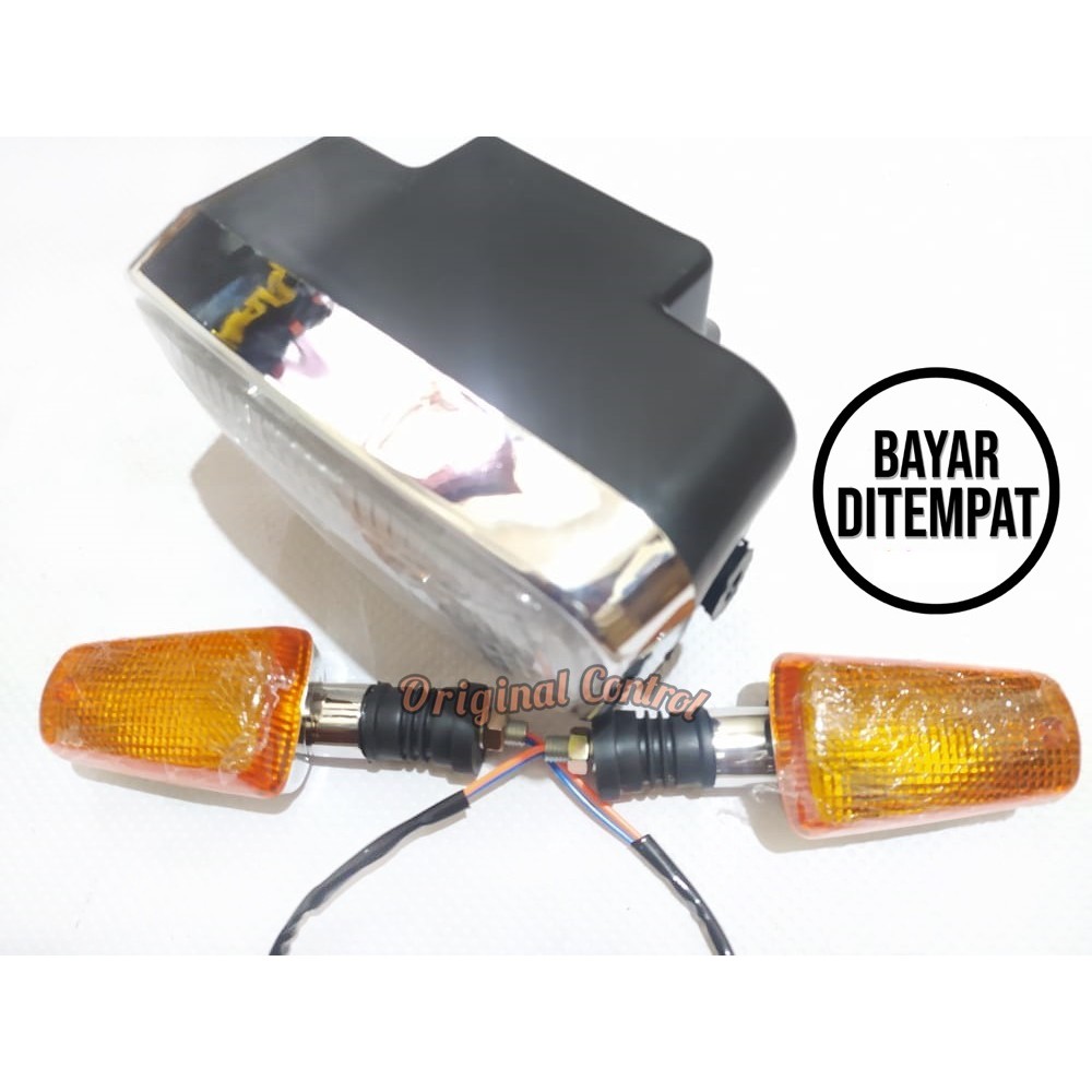 Reflektor lampu depan RX king + sein sen standar RX king