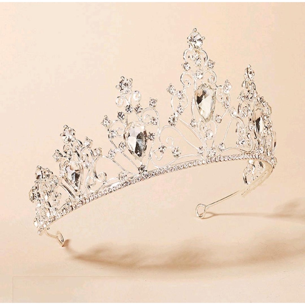 Asoka Silver And Gold Crown - Mahkota Aksesoris Kepala Pengantin Elegan