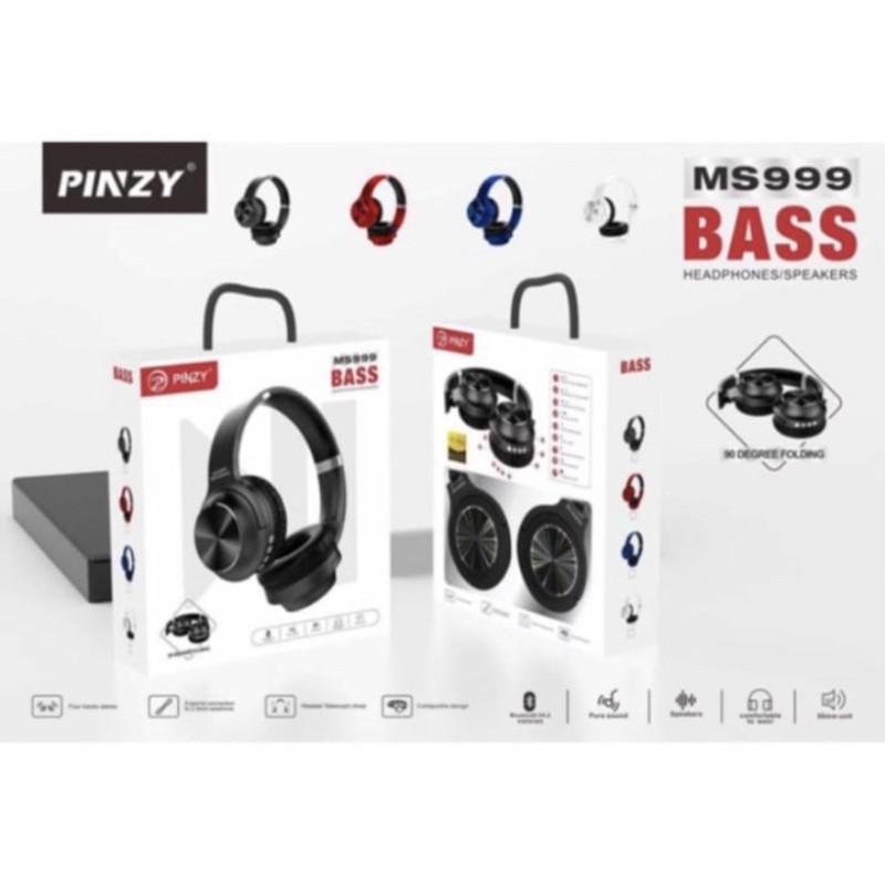 PINZY Wireless Stereo Headphone Extra Bass MS999 - Headphone MS999