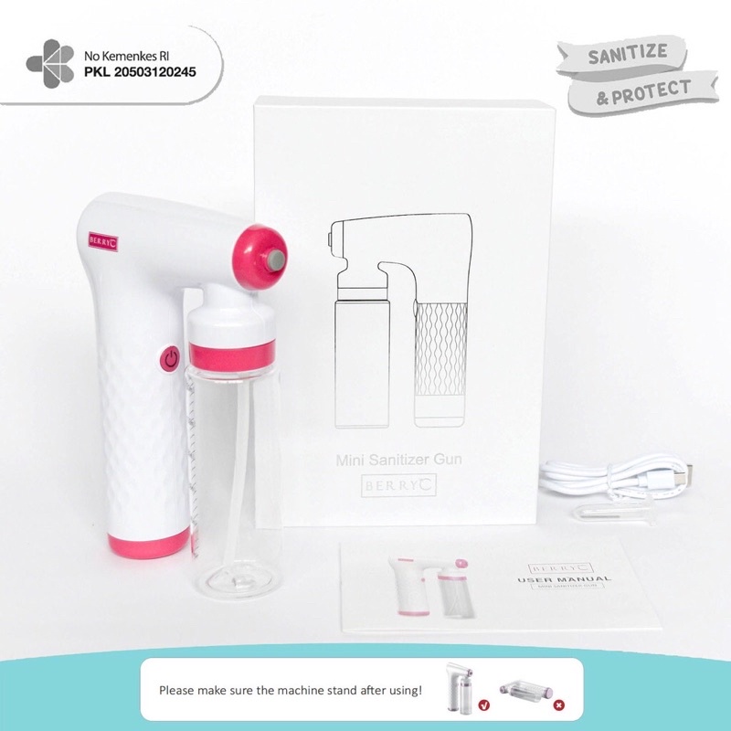 BERRYC Bundle Pack Mini Sterilizer Gun + Sanitizer 200ml