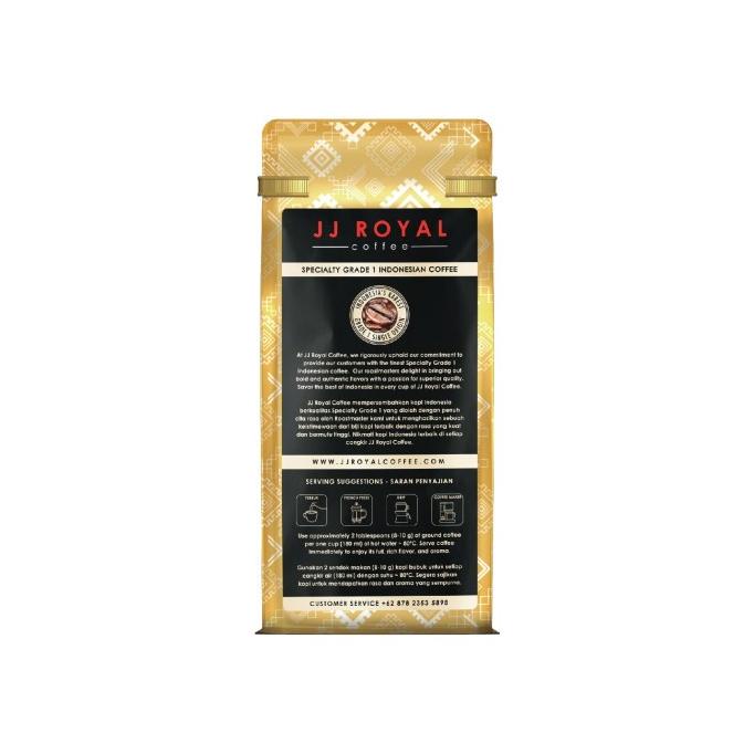 

JJ Royal Coffee Bali Arabica Ground (Kopi Bubuk) Bag 200gr