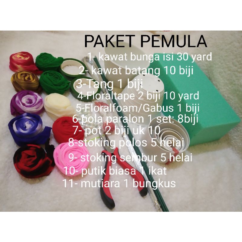 Paket Bunga Stoking / paket jumbo Pemula Bunga stocking setoking Murah.