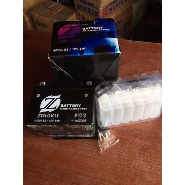 AKI MOTOR KERING HANYA SEKALI ISI ULANG HONDA KARISMA SUPRA X 125 BEAT MIO GTZ5S GTZ5 GTZ 5S ACCU