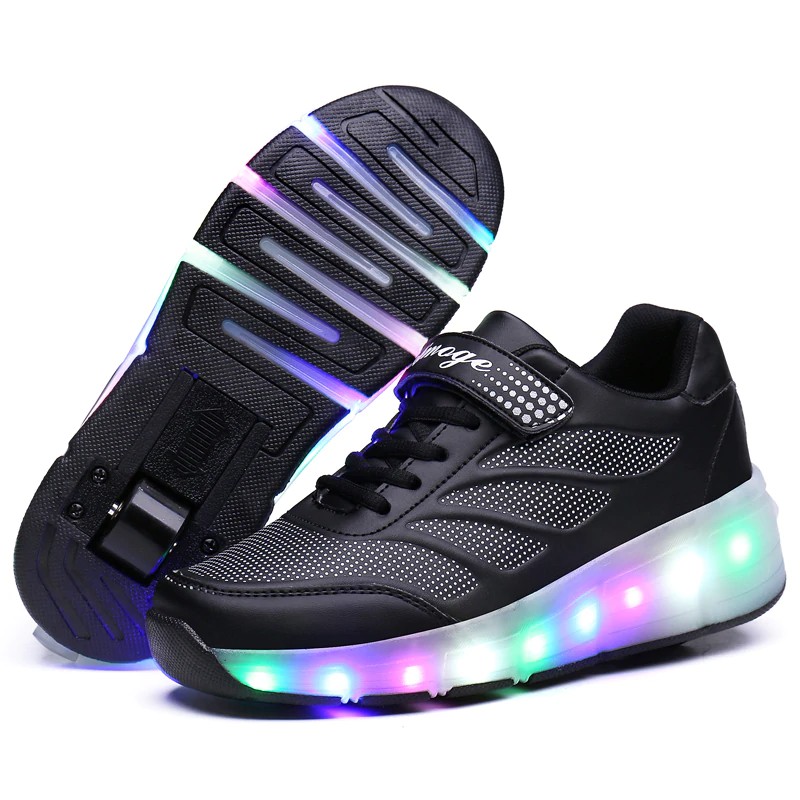 sepatu anak laki Kids Glowing Sneakers Sneakers with wheels Led Light
