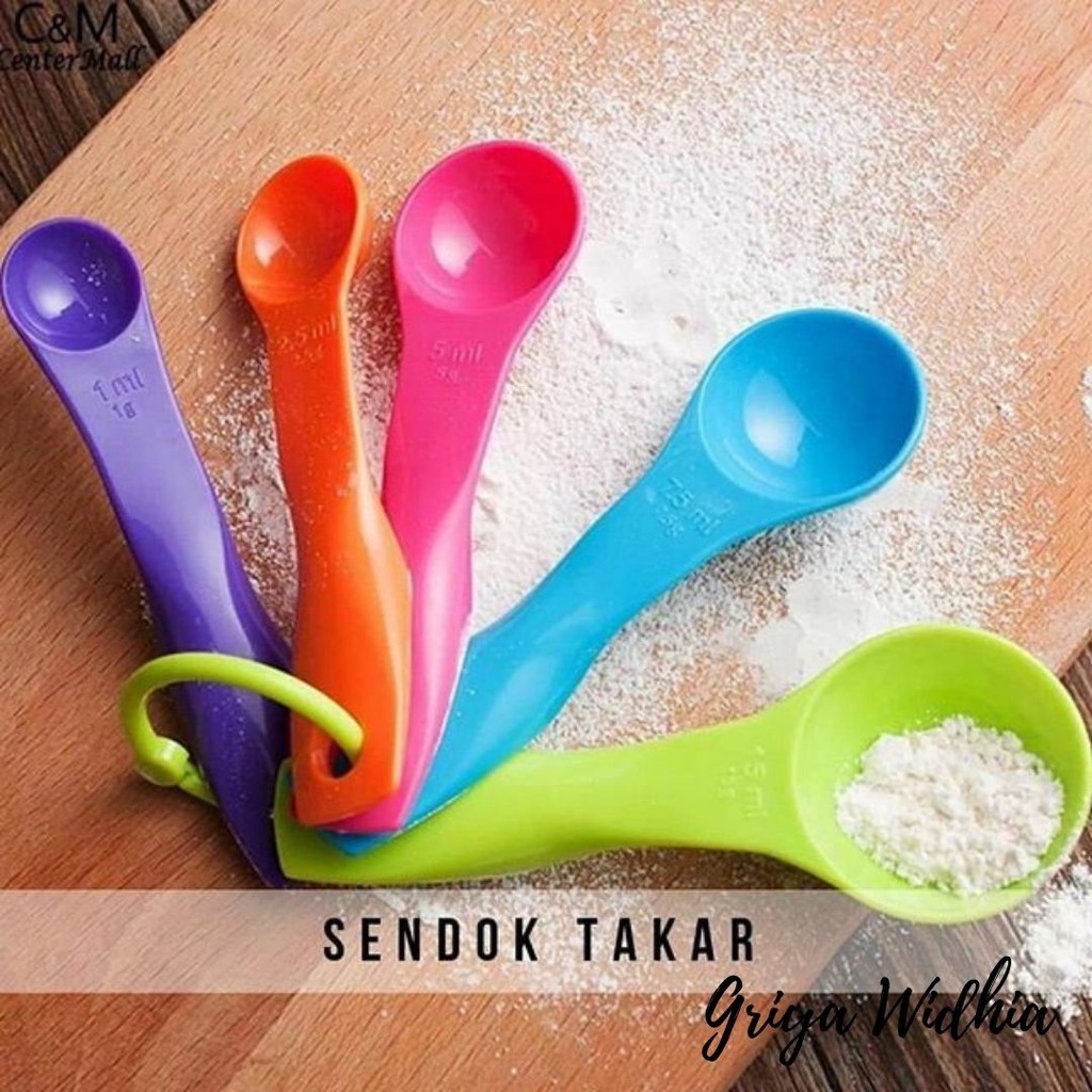 Sendok Takar Mpasi / Sendok Takar Timbangan Kue / Sendok Takar Makanan Aneka Ukuran Warna Warni