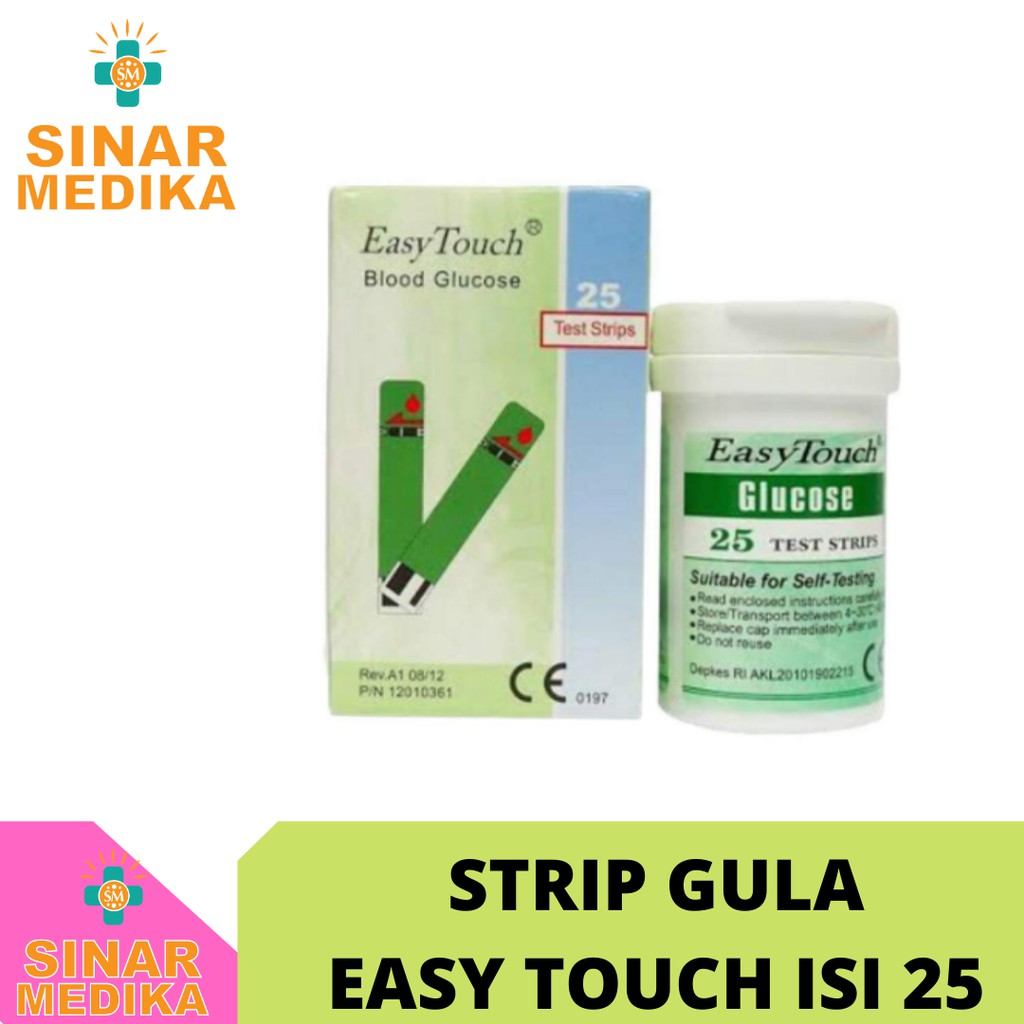 STRIP GULA EASY TOUCH . STIK GLUKOSA EASYTOUCH ISI 25 PCS