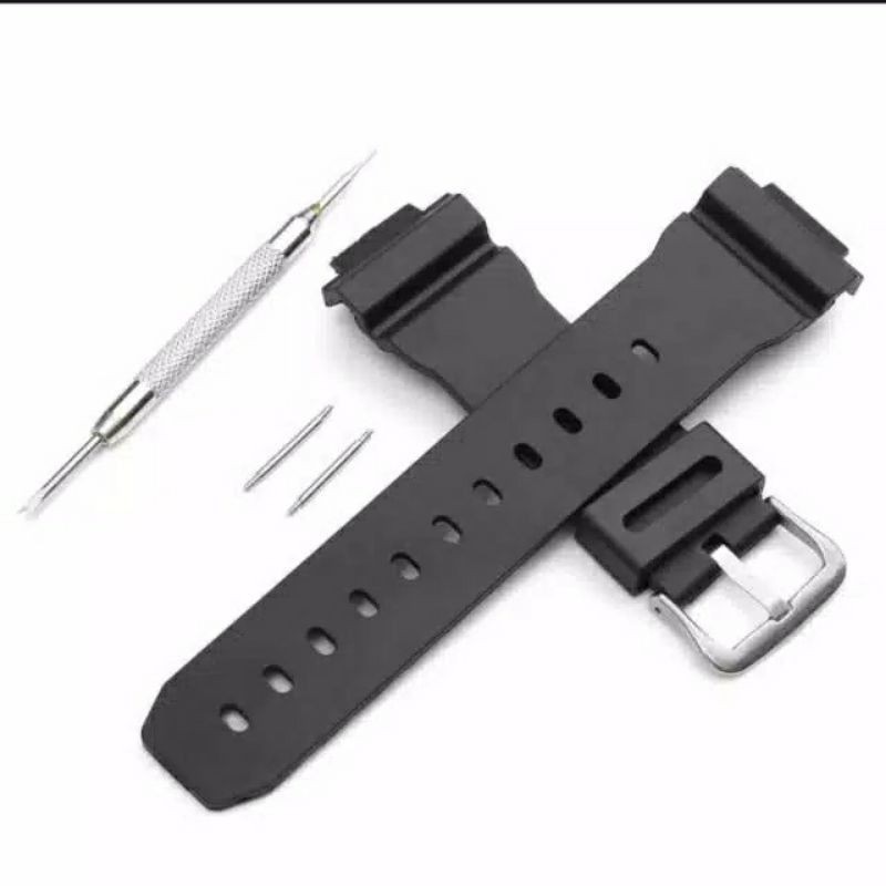 STRAP TALI JAM CASIO GSHOCK DW-6900 / DW6900/ DW 6900 FREE PEN DAN OBENG REMOVER RUBBER STRAP GSHOCK